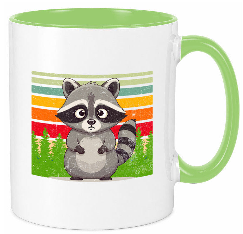 Waschbär | Vintage v2 lustiger Spruch Geschenk Humor Geschenkidee Tasse