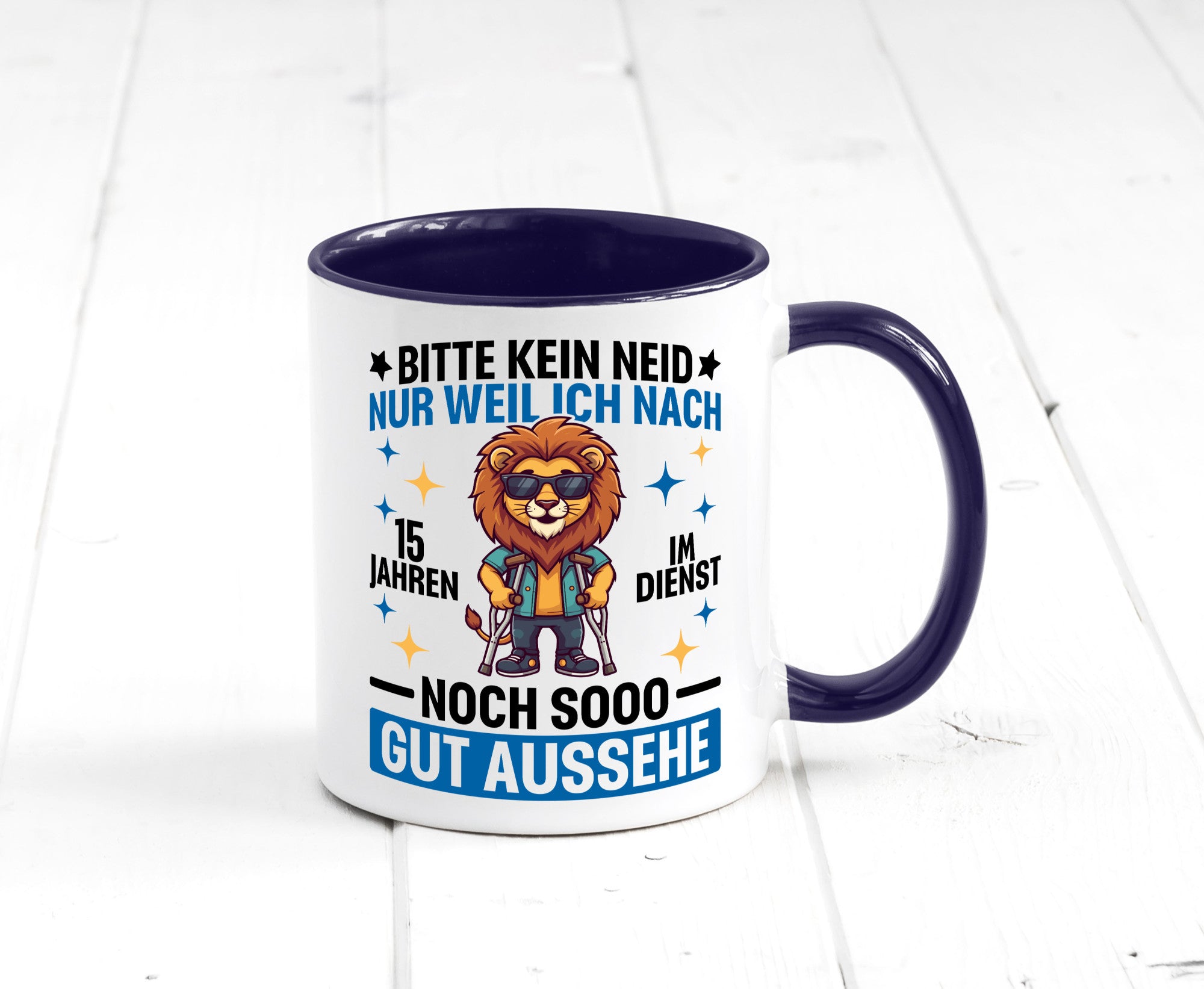 15 Jahre im Dienst | Arbeitsjubiläum Arbeit lustig Kollegen Büro Geschenk Tasse
