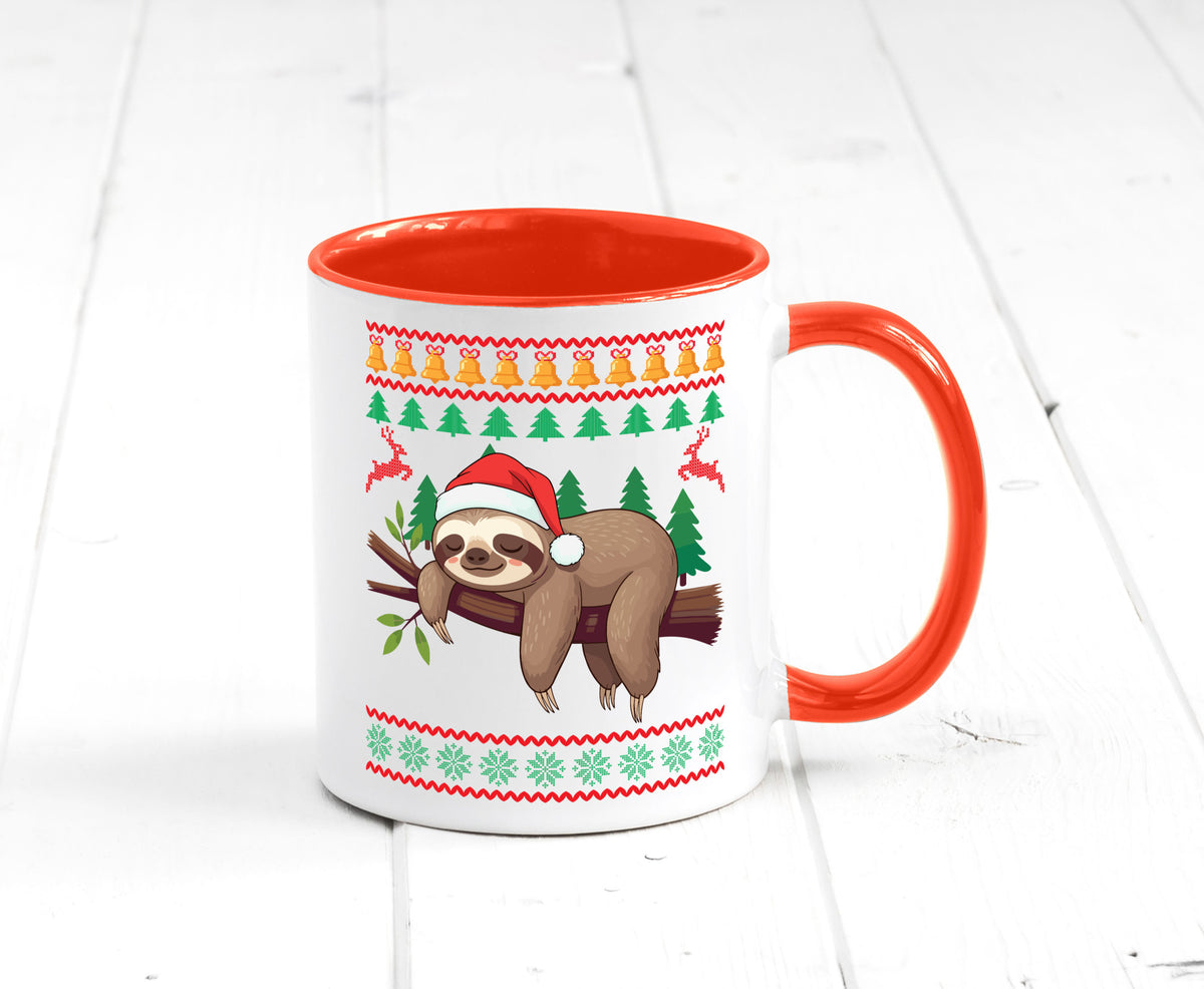 Ugly Christmas | Faultier Weihnachtsfaultier v2 lustig Tierliebhaber Humor Tasse