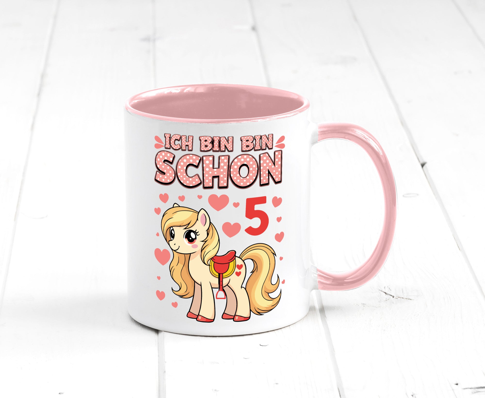 5. Geburtstag | 5 Jahre Mädchen Reiten Pony Humor Geschenkidee Tasse