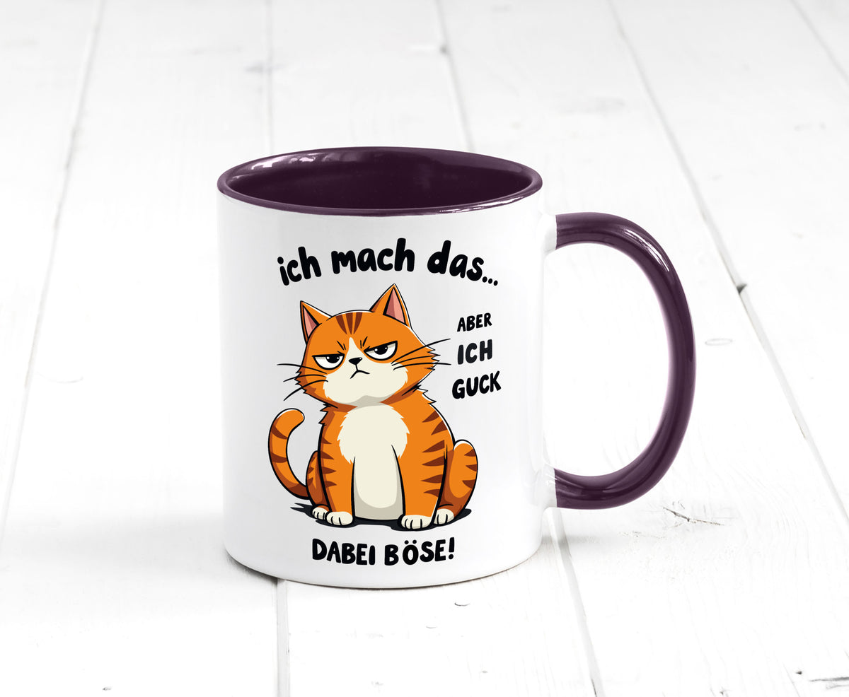 Ich guck dabei Böse | Katze Ironie Geschenk Tierliebhaber Humor lustiger Spruch Tasse