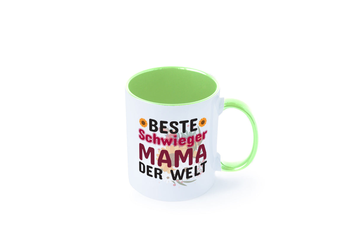 Beste Schwiegermama | Schwiegermutter Tasse Blumen Humor Familie Geschenkidee