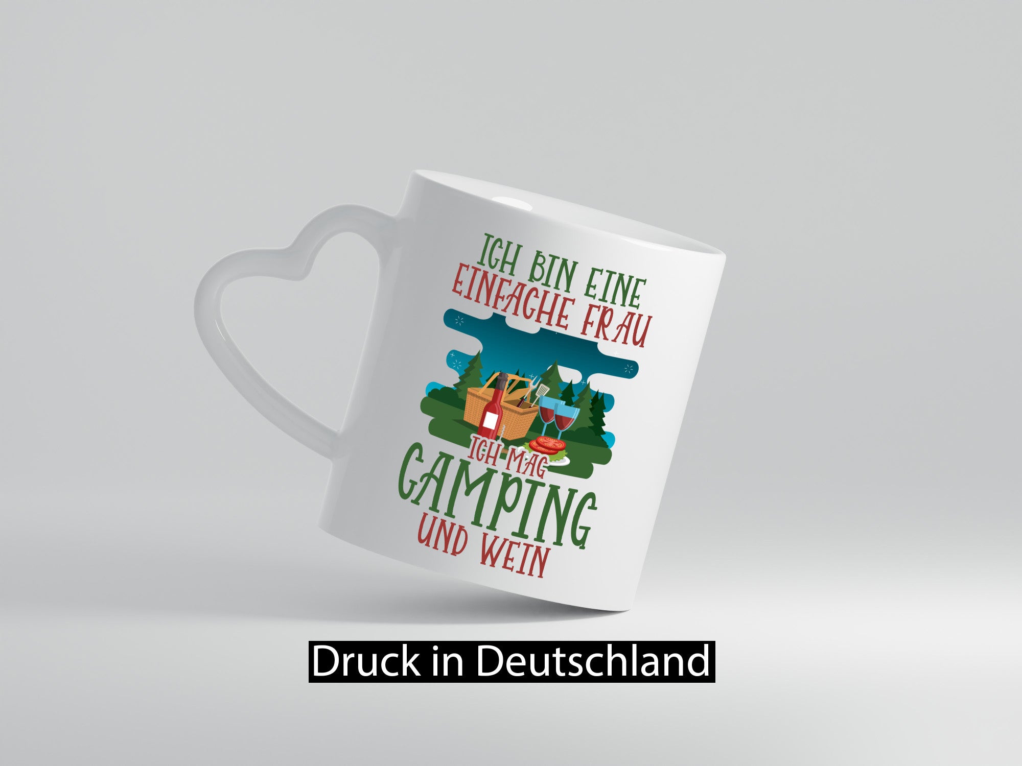 Einfache Frau Camping und Wein | v2 Geschenk Humor Geschenkidee lustiger Spruch