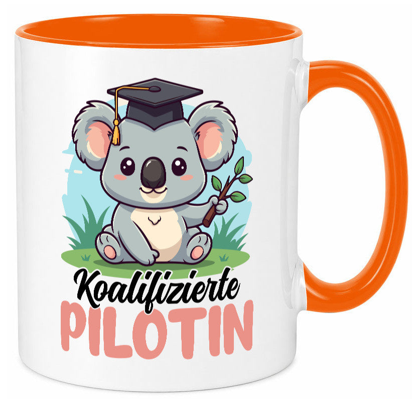 Koalifizierte Pilotin | Definition Piloten lustig Humor Geschenkidee Geschenk Tasse