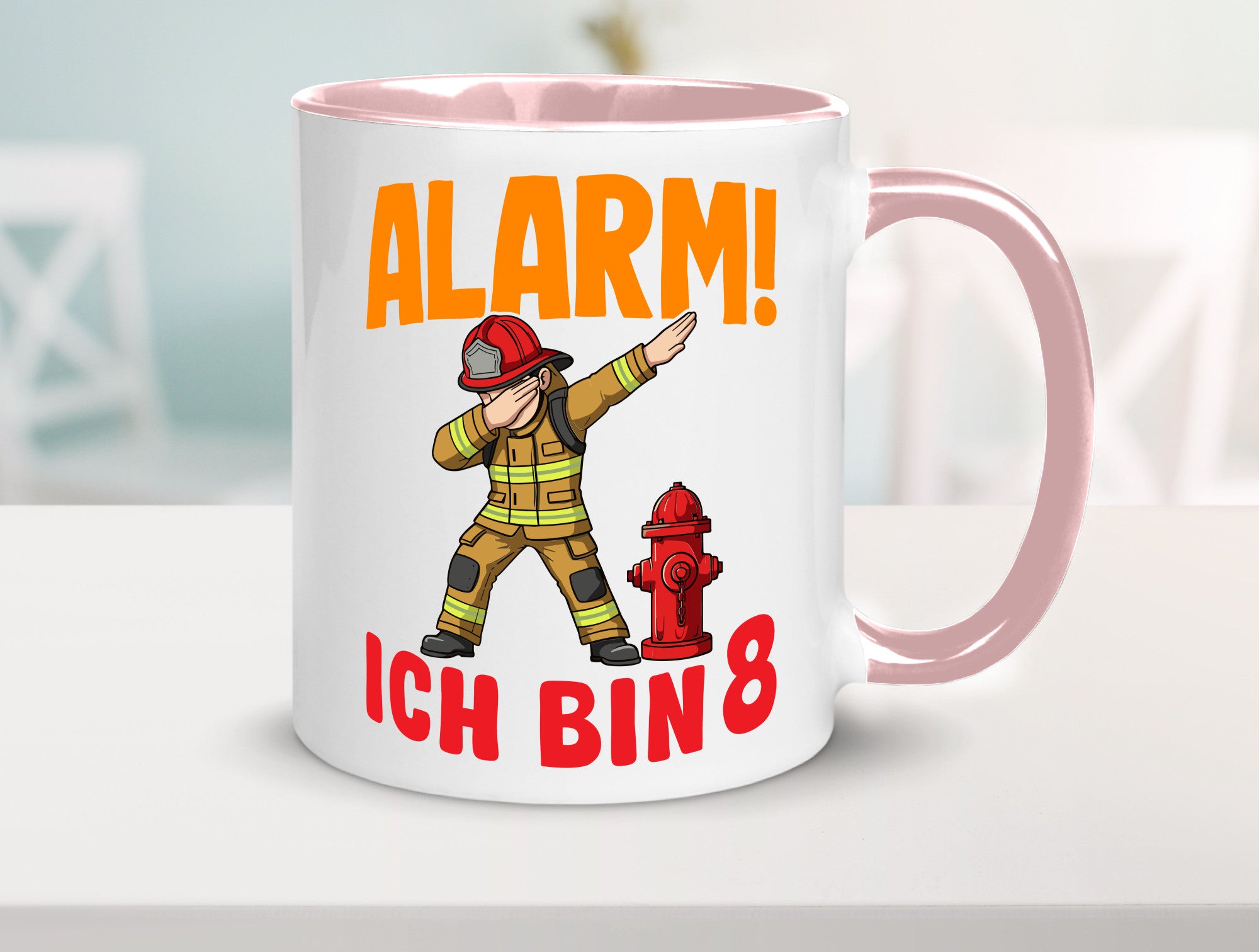 8. Geburtstag | 8 Jahre Feuerwehr Junge lustig Geschenkidee Geschenk Tasse