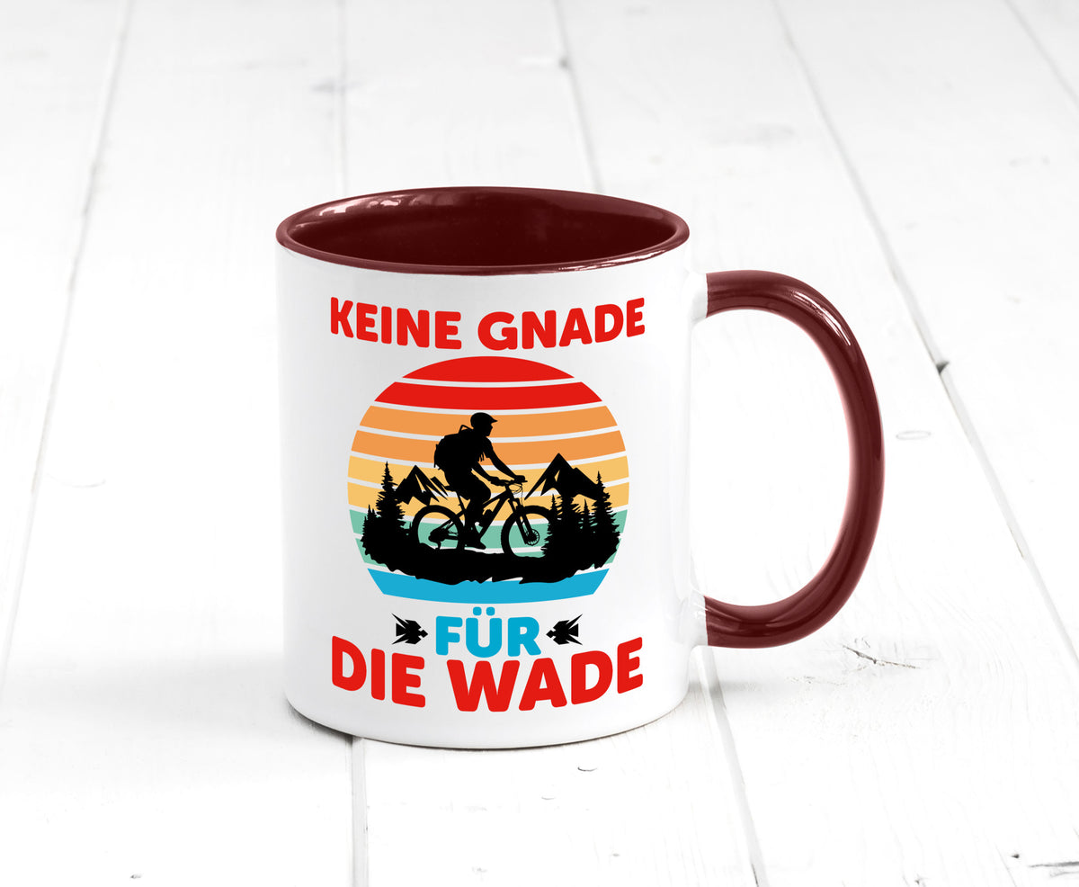 Keine Knade für die Wade | BMX Renrad Biker v2 lustig Humor Geschenkidee Tasse