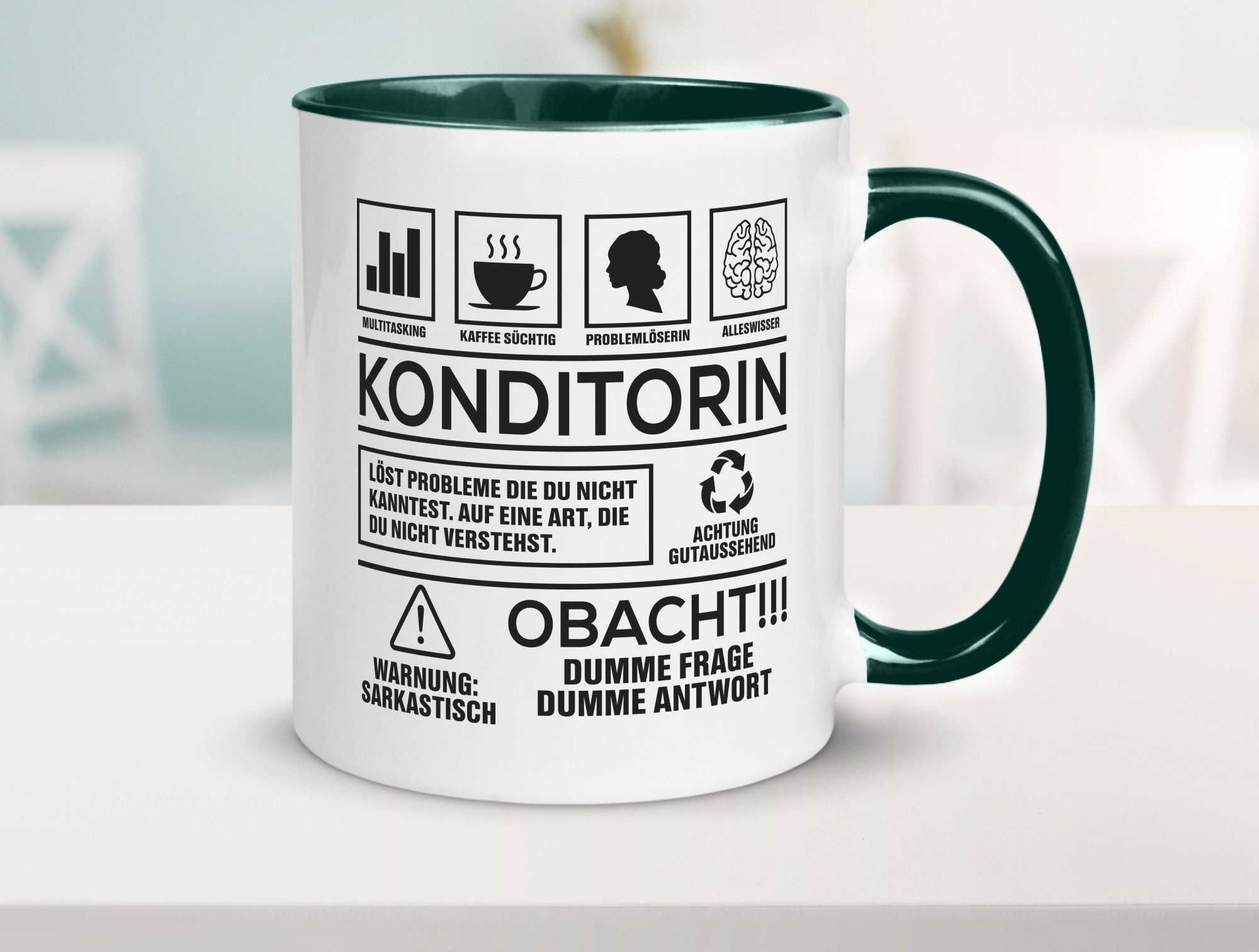 Achtung Probleme Konditorin | Konditorei lustiger Spruch Geschenk Humor