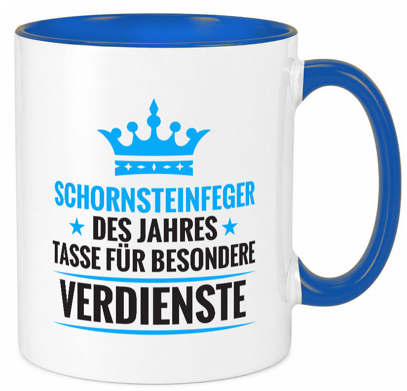 Besonderer Verdienst: Schornsteinfeger | Kaminkehrer Geschenkidee Humor Tasse