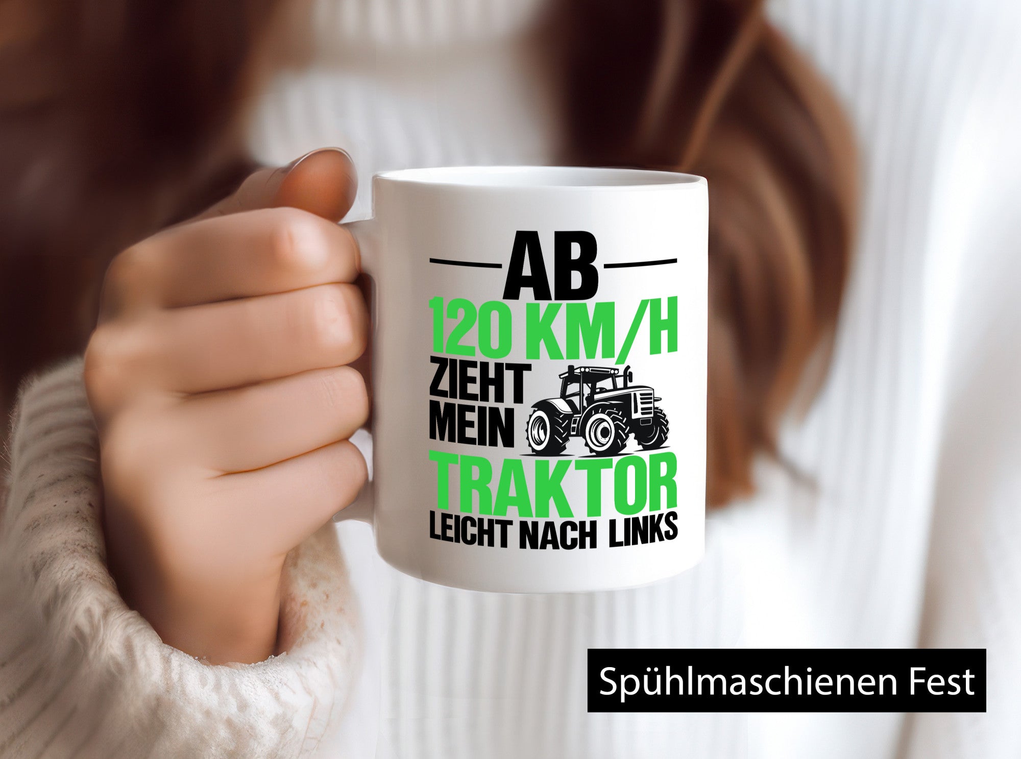 Traktor zieht nach Links | Landwirt Bauer lustig Humor Geschenkidee Geschenk