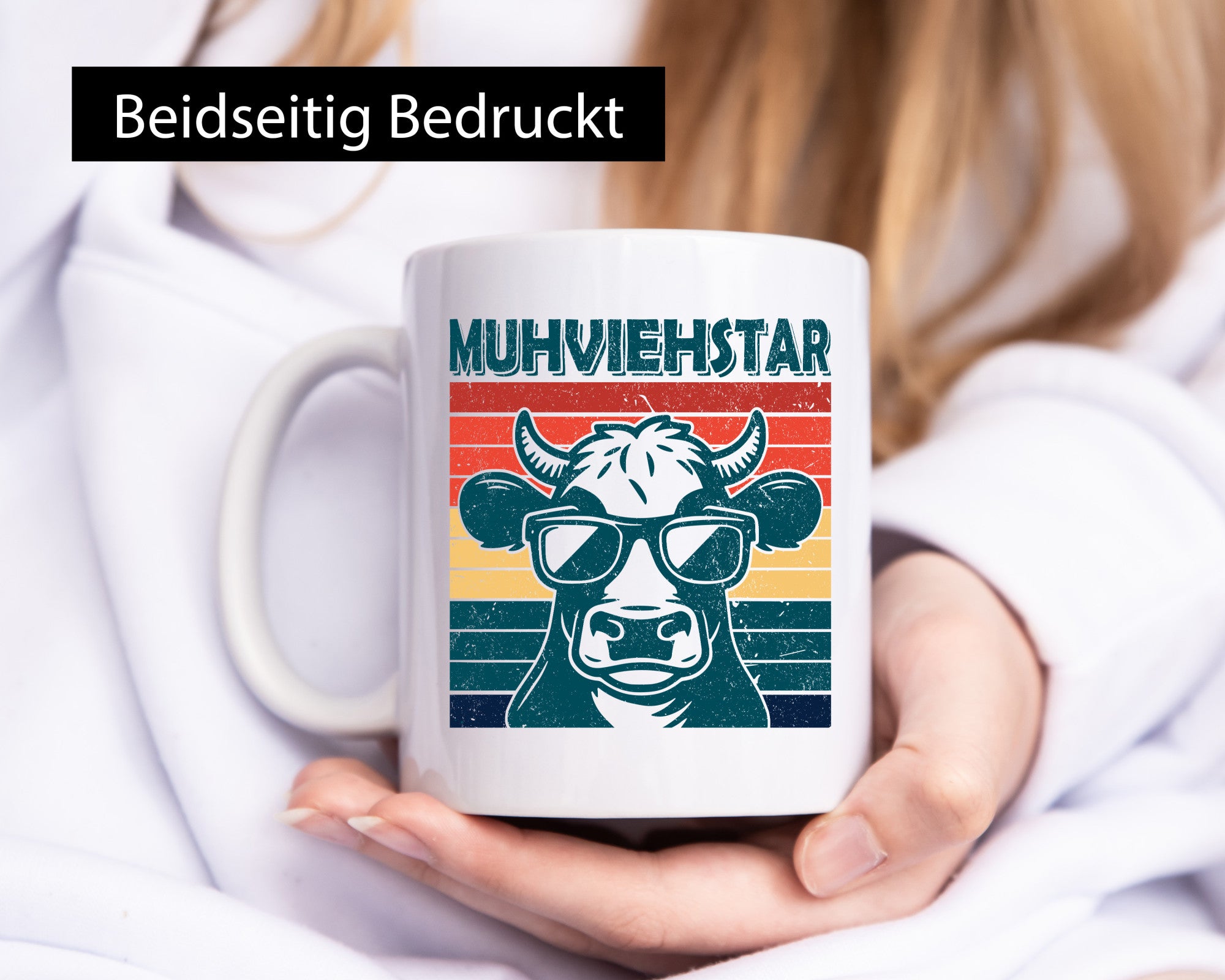 Muhviehstar | Kuh Landwirt mit Brille lustiger Spruch Geschenk Humor