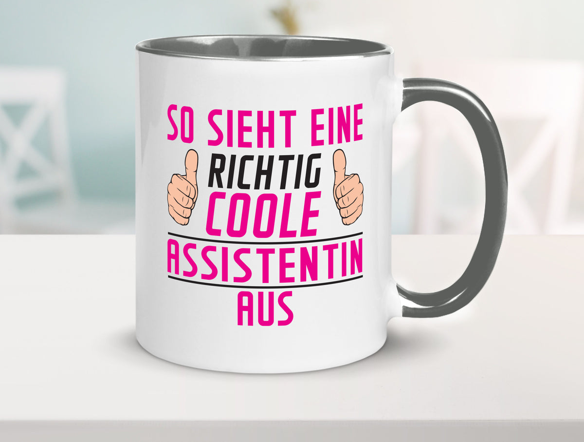 Richtig Coole Assistentin | Assistenz Hilfskraft lustig Humor Geschenkidee Tasse