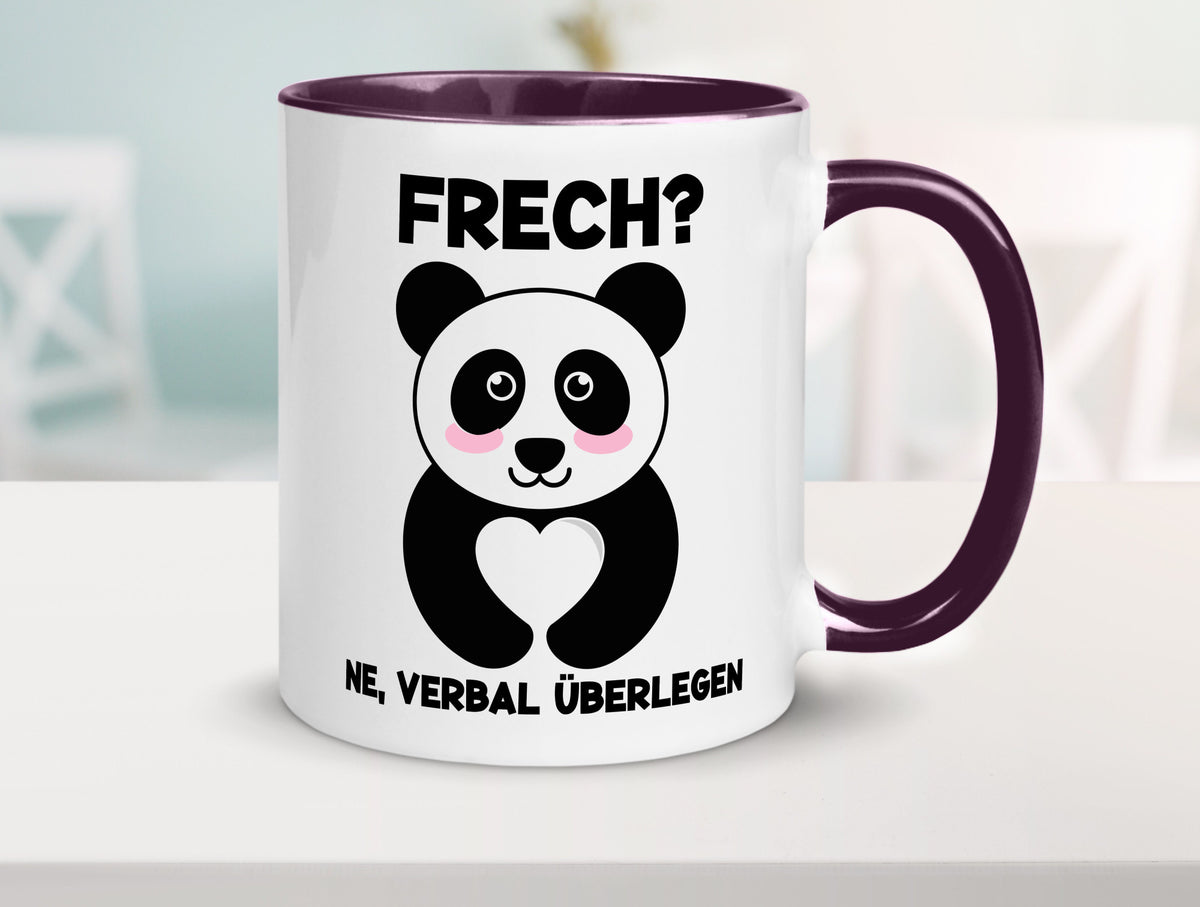 Frech | Verbal überlegen süßer Pandabär kecker Spruch lustiger Geschenk Humor Tasse