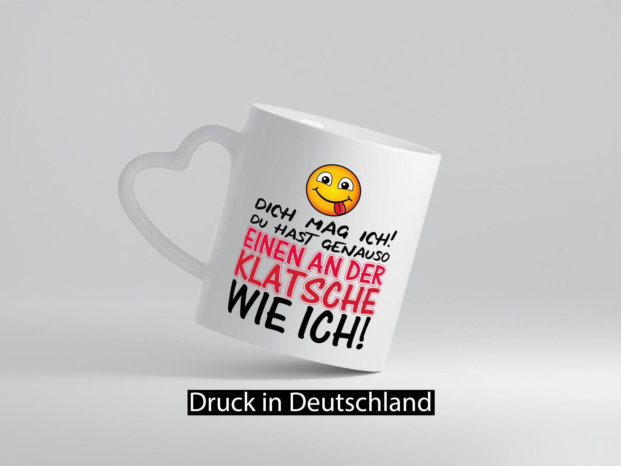 Einen an der Klatsche lustig Humor Geschenkidee Geschenk Tasse