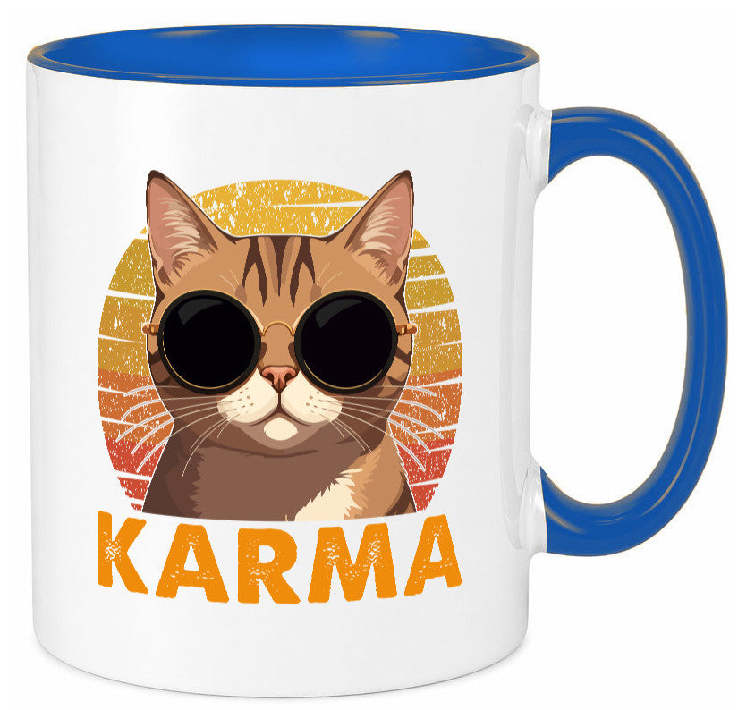 Vintage Katze | Karna Coole lustiger Spruch Geschenk Tierliebhaber Humor Tasse
