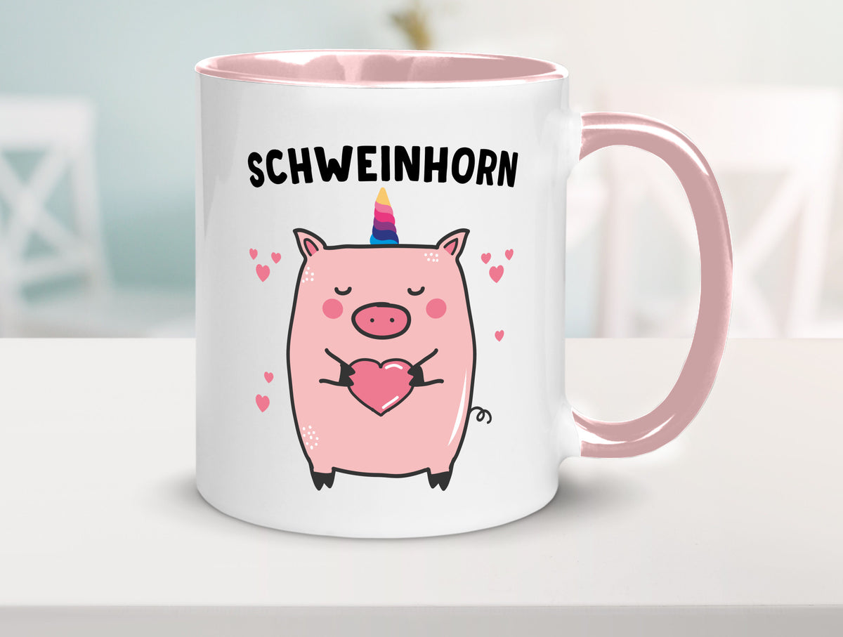 Schweinhorn lustig Humor Geschenkidee Geschenk Tasse