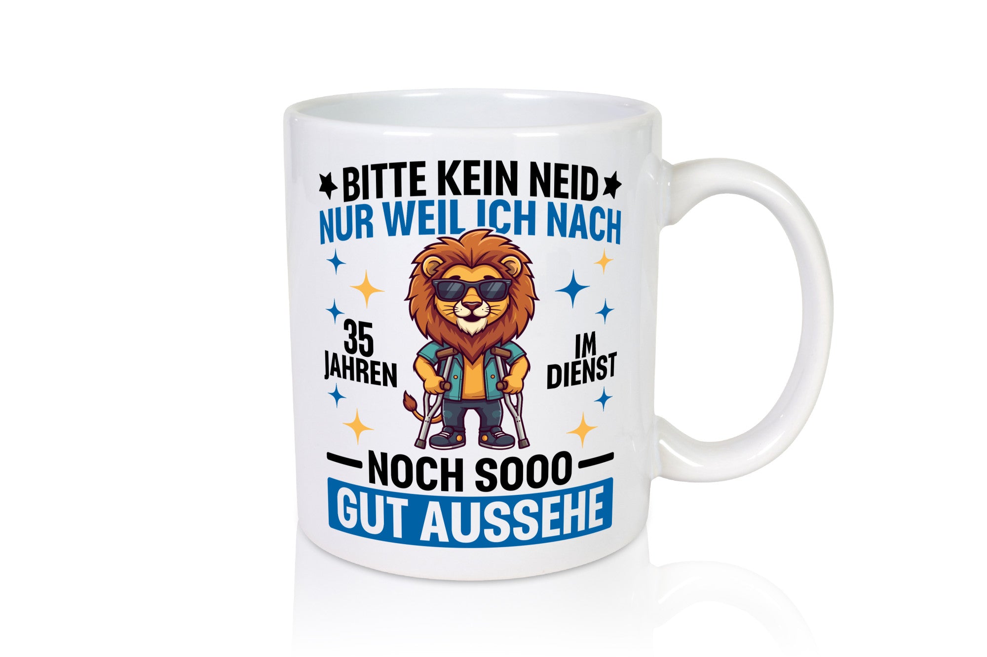35 Jahre im Dienst | Arbeitsjubiläum Arbeit lustig Kollegen Büro Geschenk Tasse