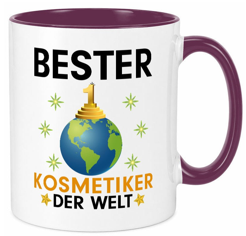 Welt Bester Kosmetiker | Kosmetik Stylist Visagist lustig Humor Geschenkidee Tasse