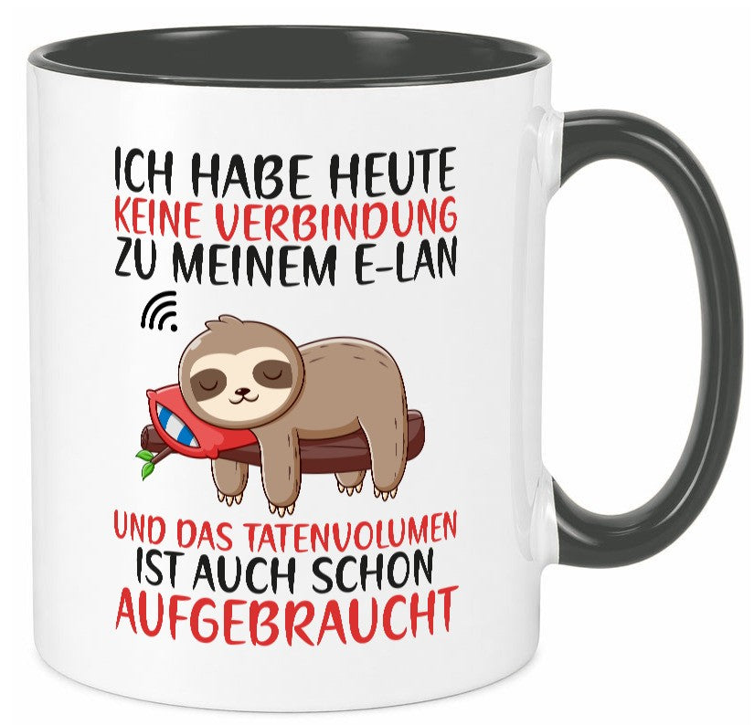 Keine Verbindung zu meinem WLan | Faultier Tatenvolumen Geschenk Tierliebhaber Tasse