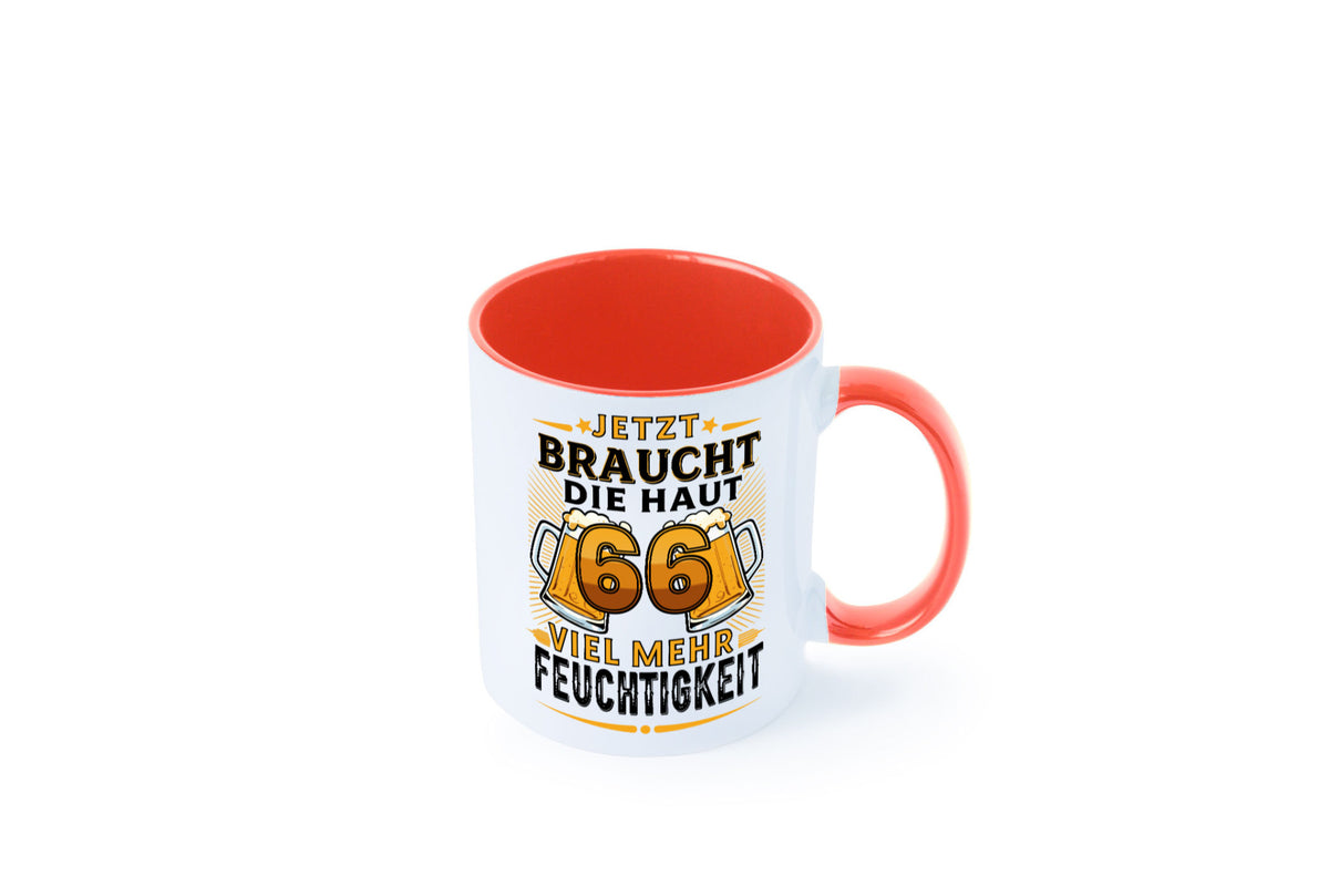 66 braucht die haut mehr Feuchtigkeit | 66. Geburtstag Humor Geschenkidee Tasse