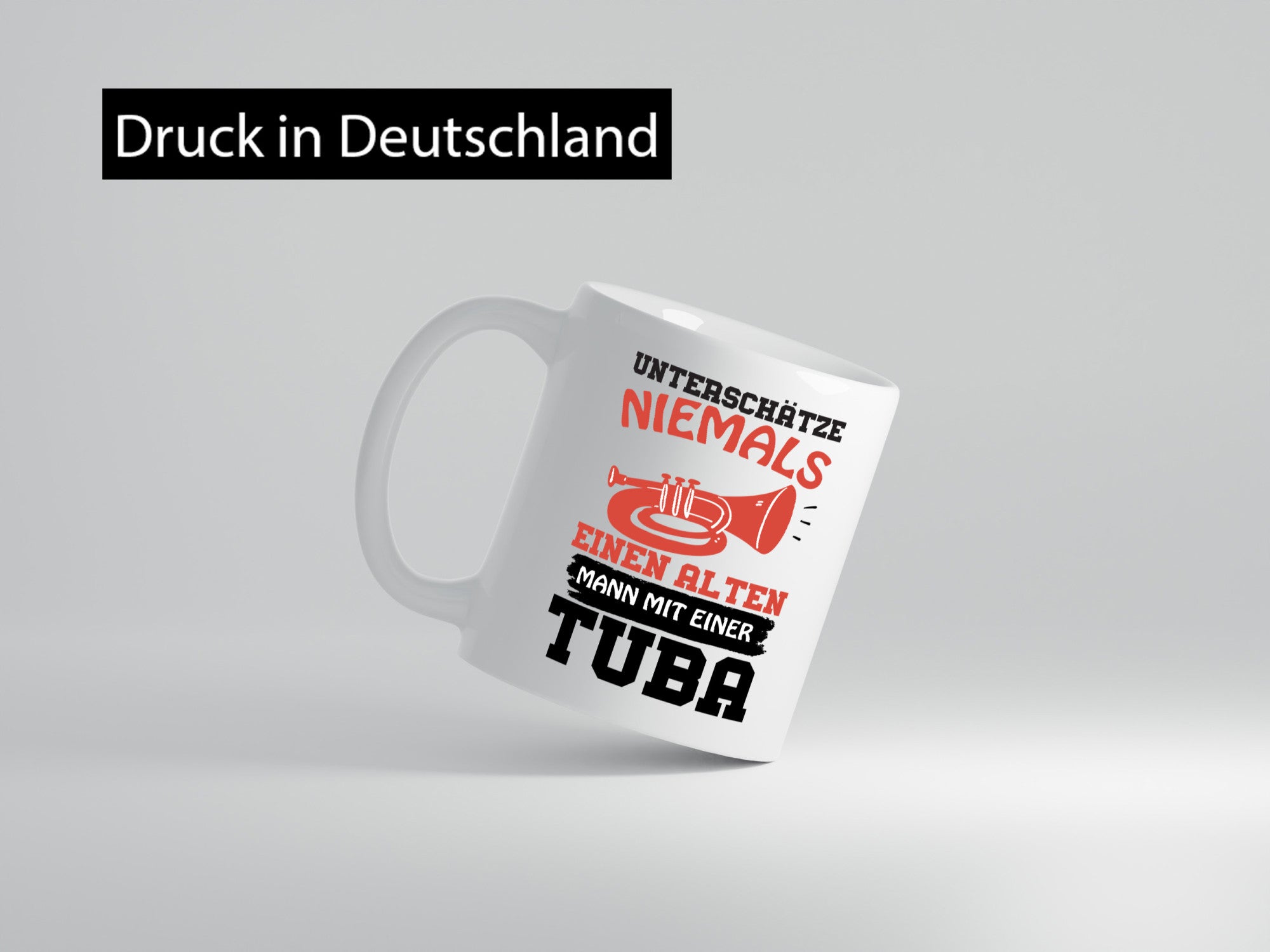 Alter Mann mit Tuba | Tubaspieler Tasse Musiker Witz Humor Geschenkidee