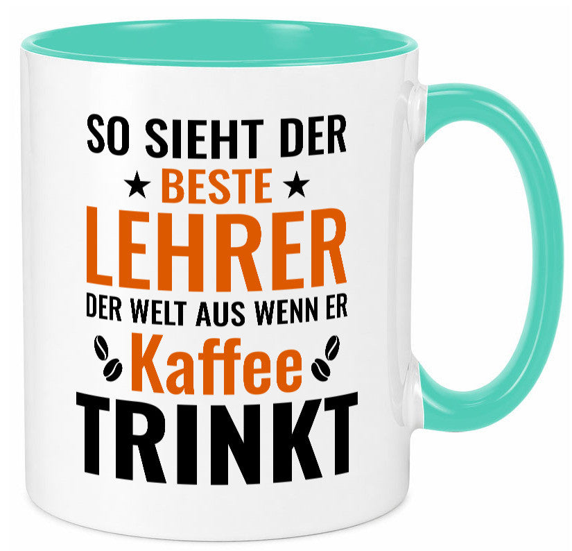 Kaffee trinkt: Lehrer | Schule Beruf Schüler Geschenk Arbeit Kollegen Büro