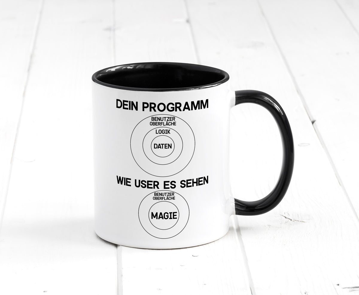 Wie User dein Programm sehen | Programmierer Magie Witz Geschenkidee Humor Tasse
