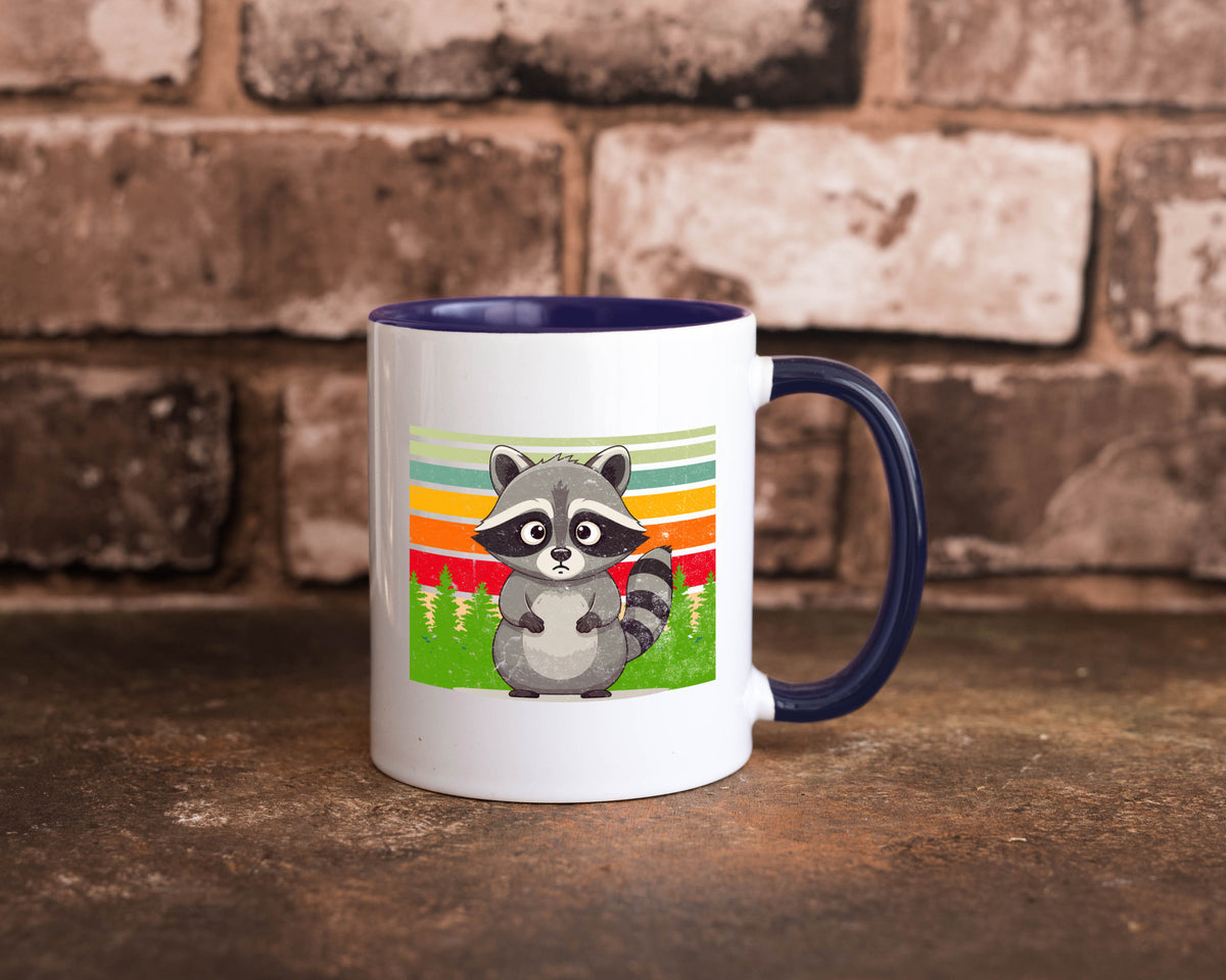 Waschbär | Vintage v2 lustiger Spruch Geschenk Humor Geschenkidee Tasse