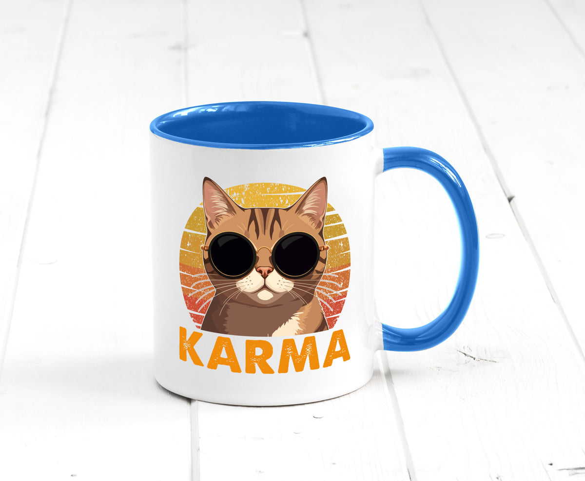Vintage Katze | Karna Coole lustiger Spruch Geschenk Tierliebhaber Humor Tasse