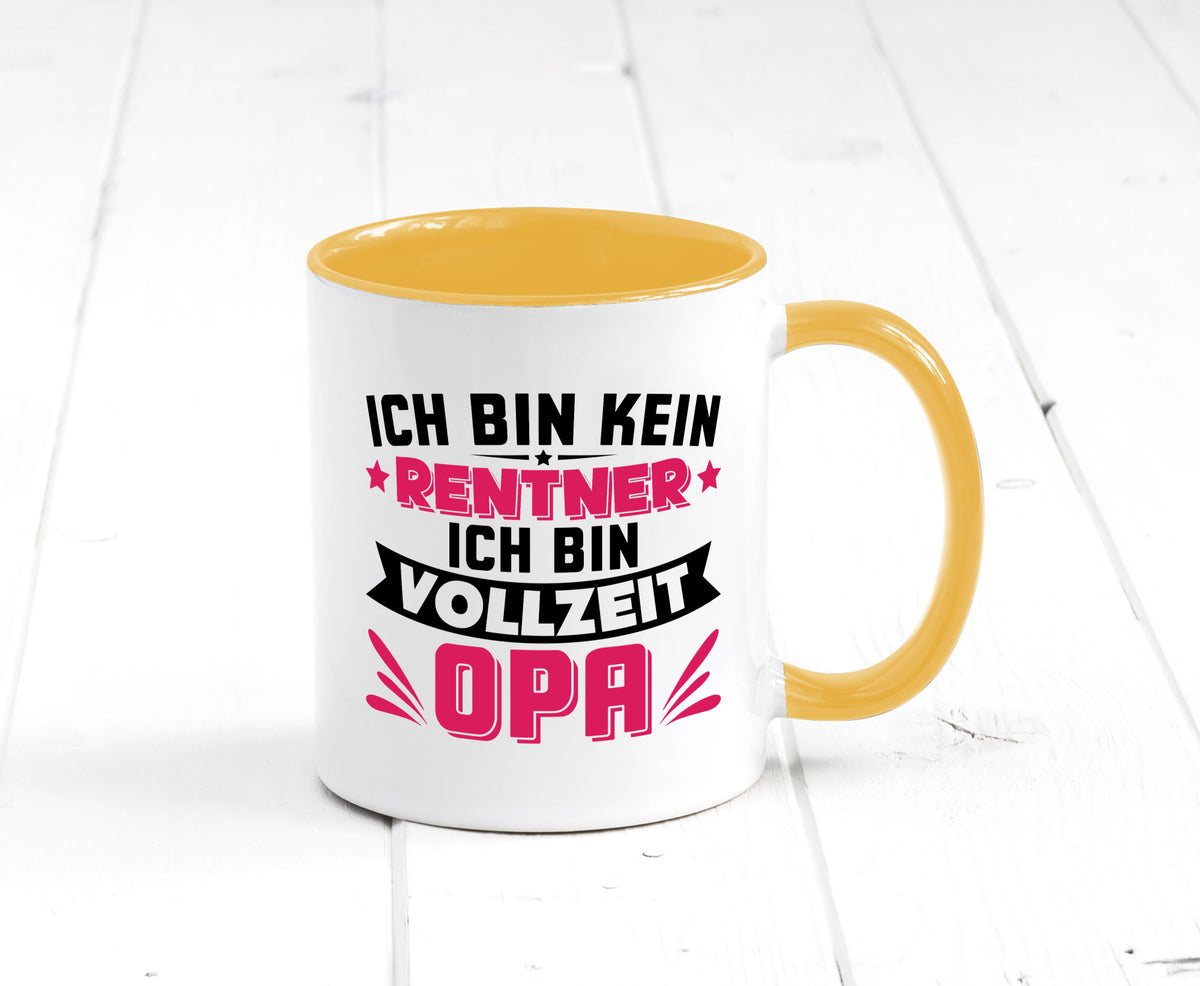 Ich bin vollzeit Opa | Rentner Ruhestand Großvater v2 Humor Familie Tasse
