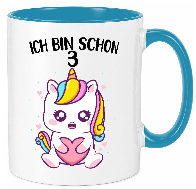 3. Geburtstag | Ich bin schon 3 Jahre Einhorn Mädchen lustig Geschenkidee