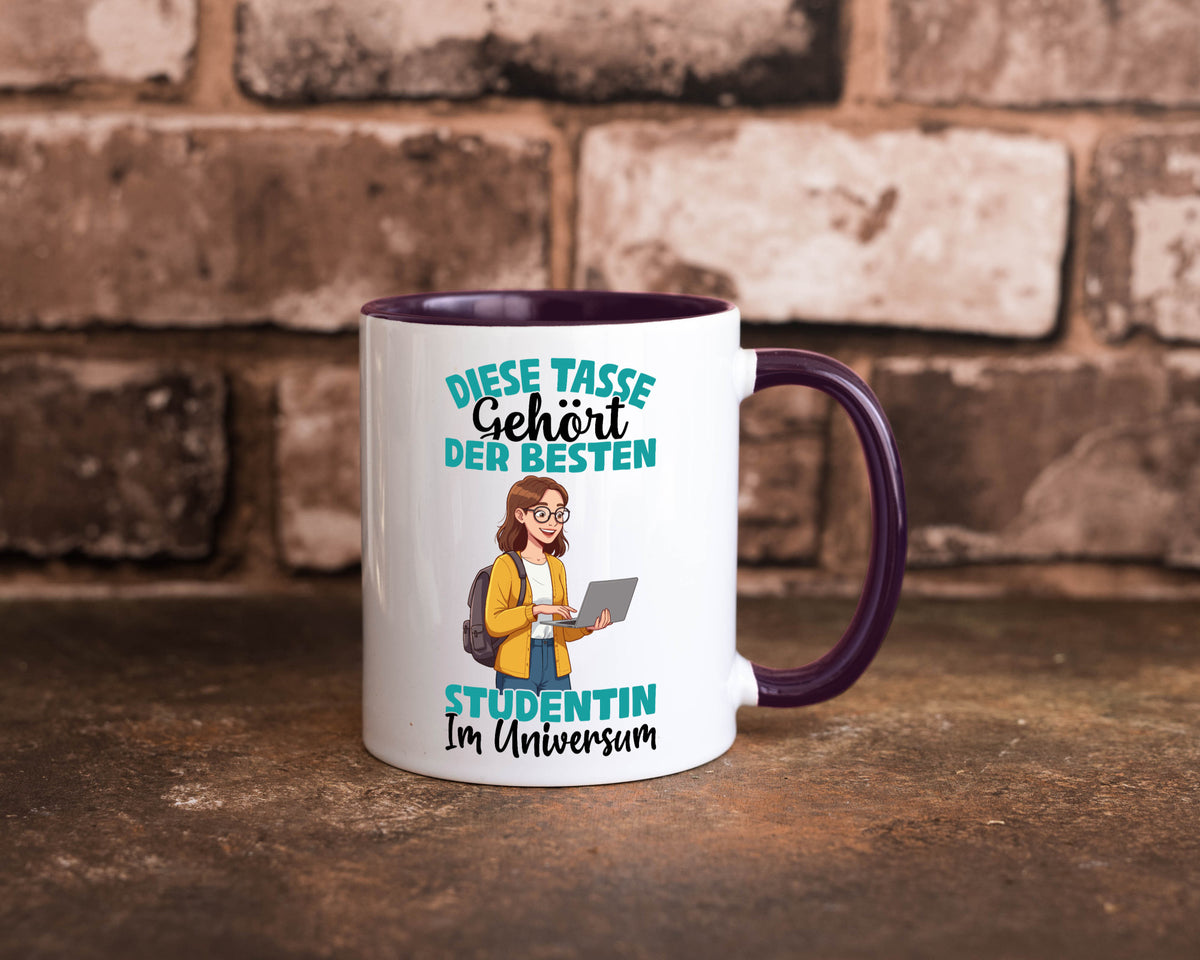 Im Universum: Studentin | Uni Studium Universität Geschenk Humor Geschenkidee Tasse
