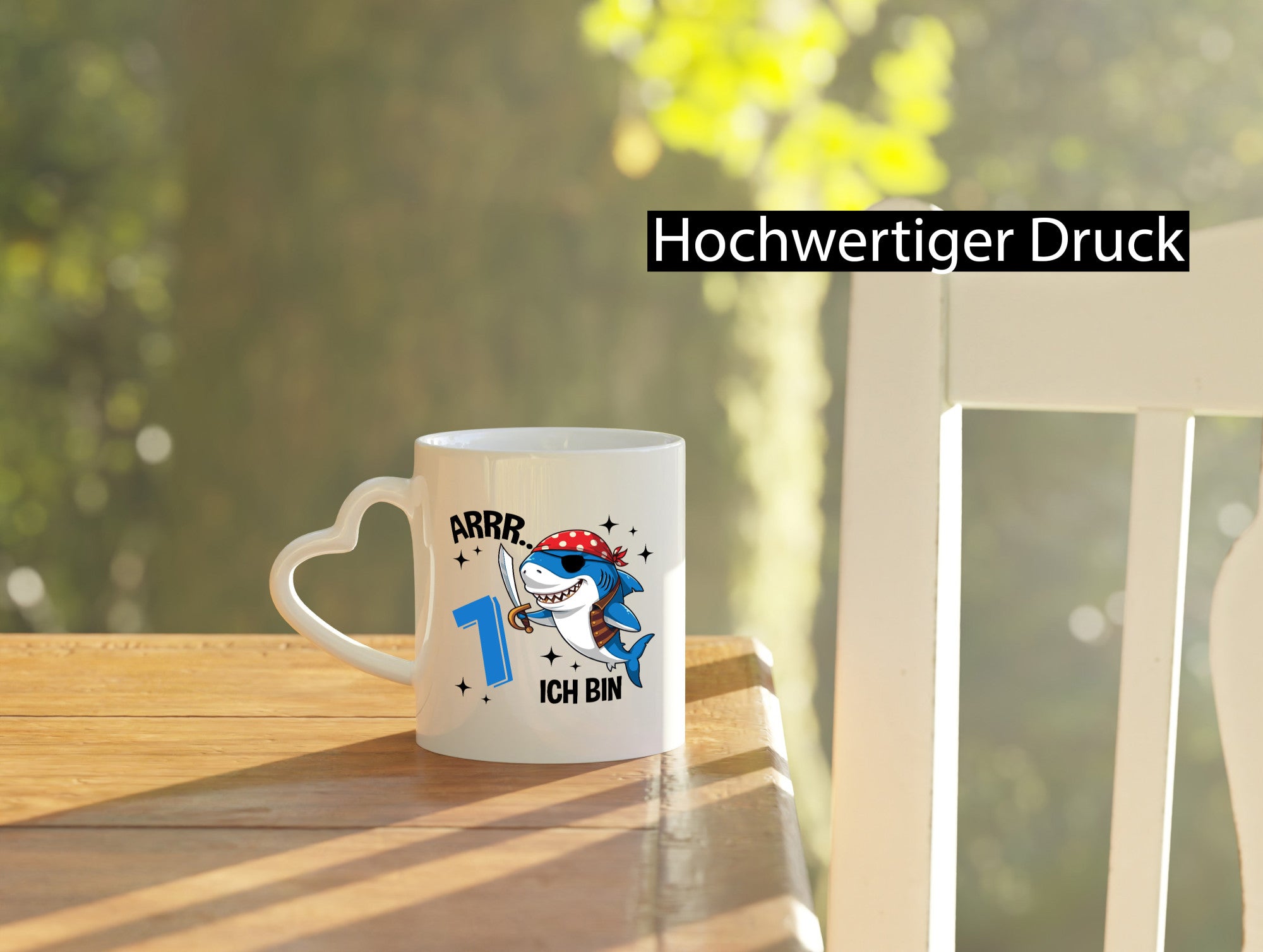 7. Geburtstag | 7 Jahre Arr Pirat Hai Piraten lustiger Spruch Geschenk