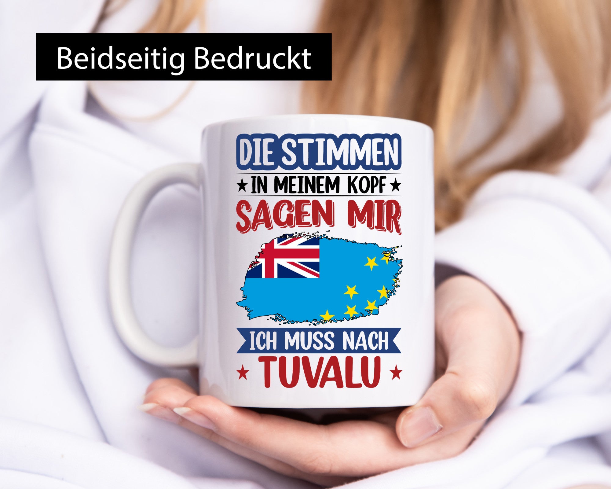 Tuvalu | Urlaub Stimmen in meinem Kopf Traumland v2 lustiger Spruch Geschenk