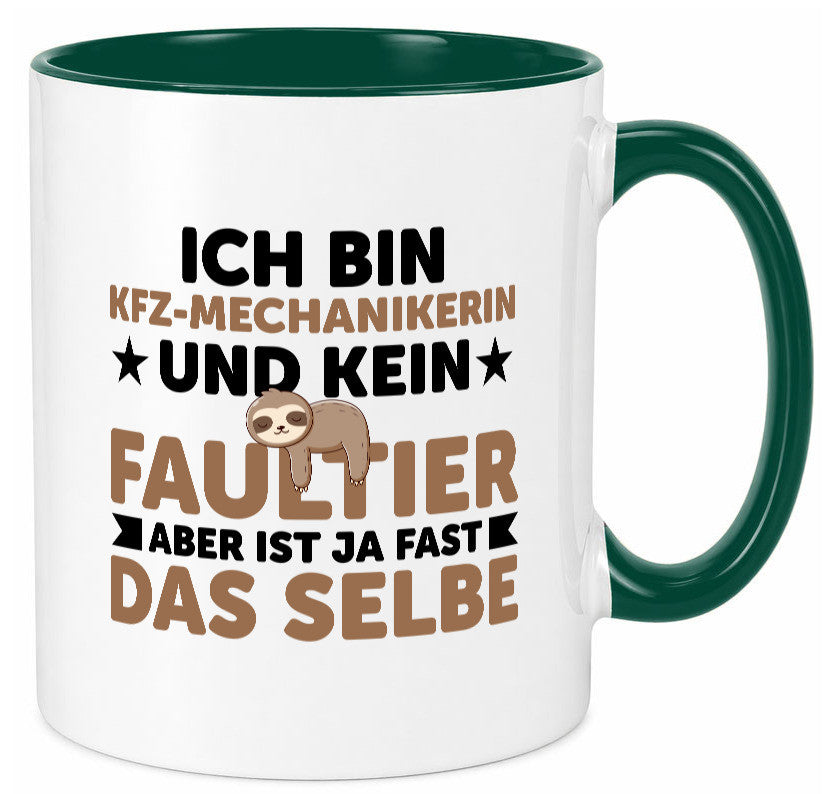 Ich bin kein Faultier: KFZ-Mechanikerin | Mechaniker KFZ v2 Geschenk