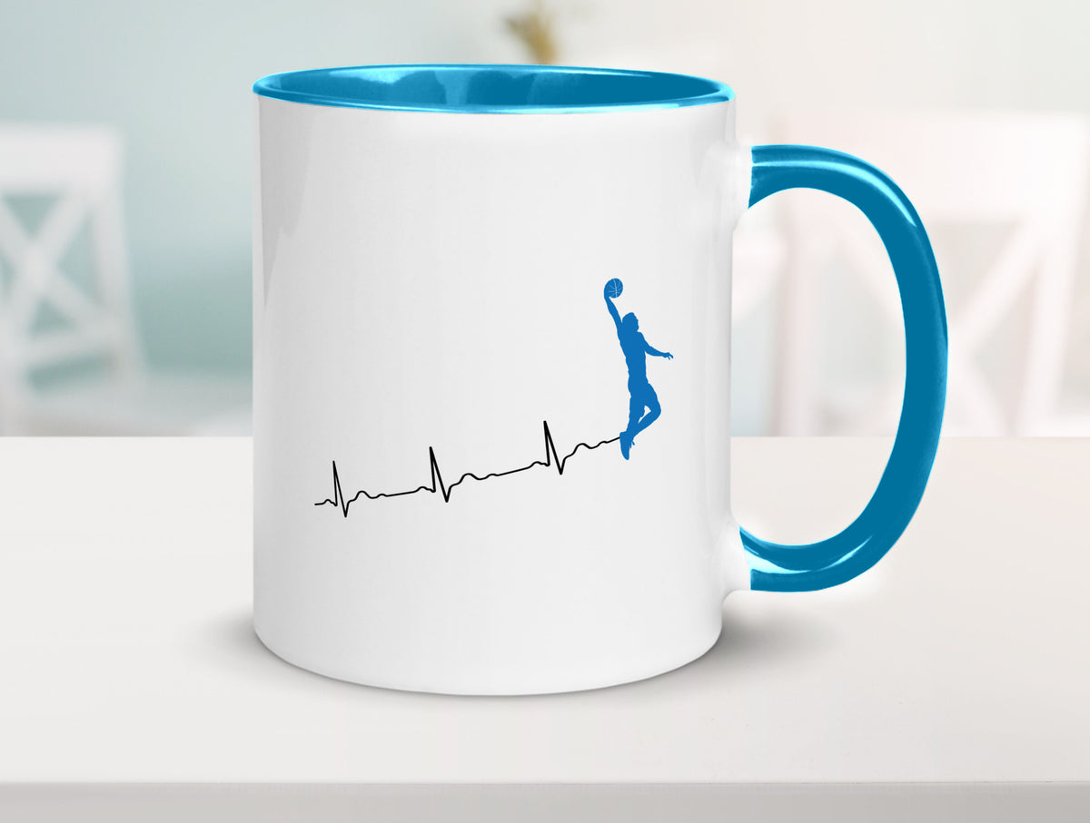 Herzschlag Basketball | Motiv Sport Ballsport Humor Geschenkidee Tasse