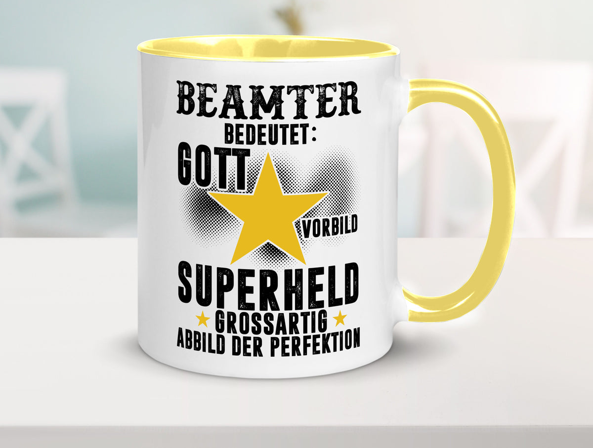 Bedeutung von Beamter | Verbeamtung öffentlicher Dienst Humor Geschenkidee Tasse