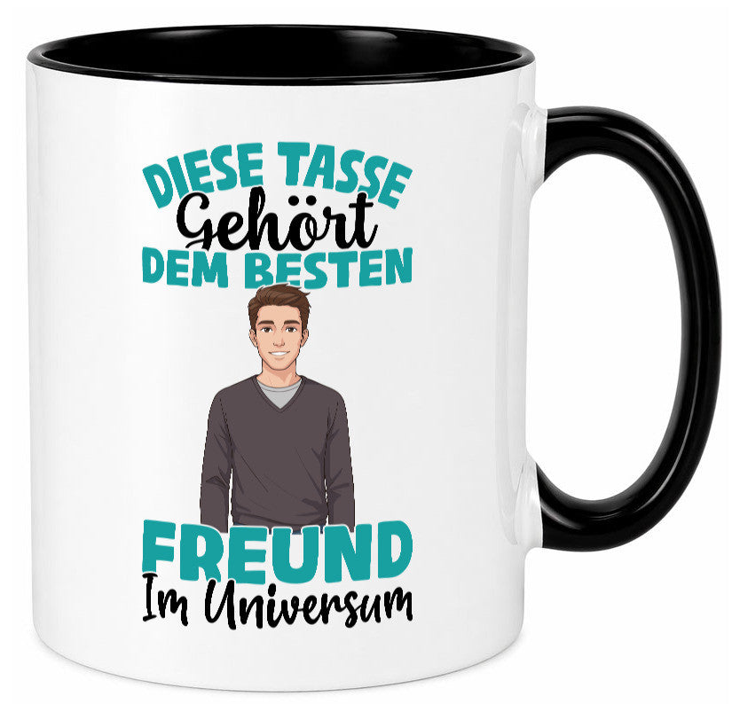 Im Universum: Freund | Beziehung Partner Liebe Geschenk Humor Geschenkidee Tasse
