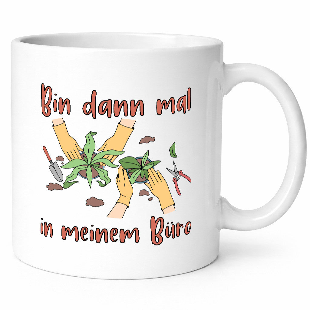 Bin im Büro | Gartenarbeit Pflanzen Humor Witz Geschenkidee Arbeit Kollegen