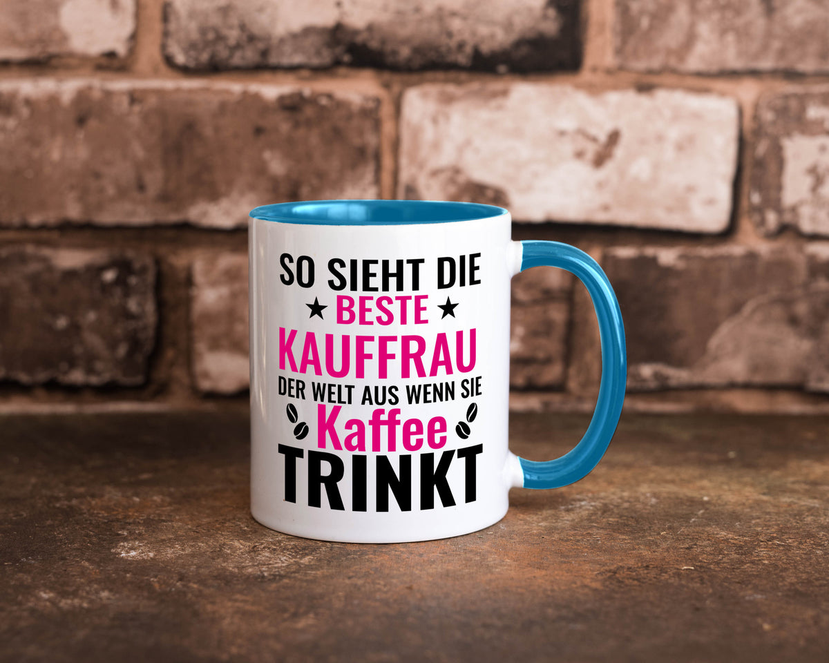 Kaffee trinkt: Kauffrau | Kauffrauen lustiger Spruch Geschenk Humor Tasse
