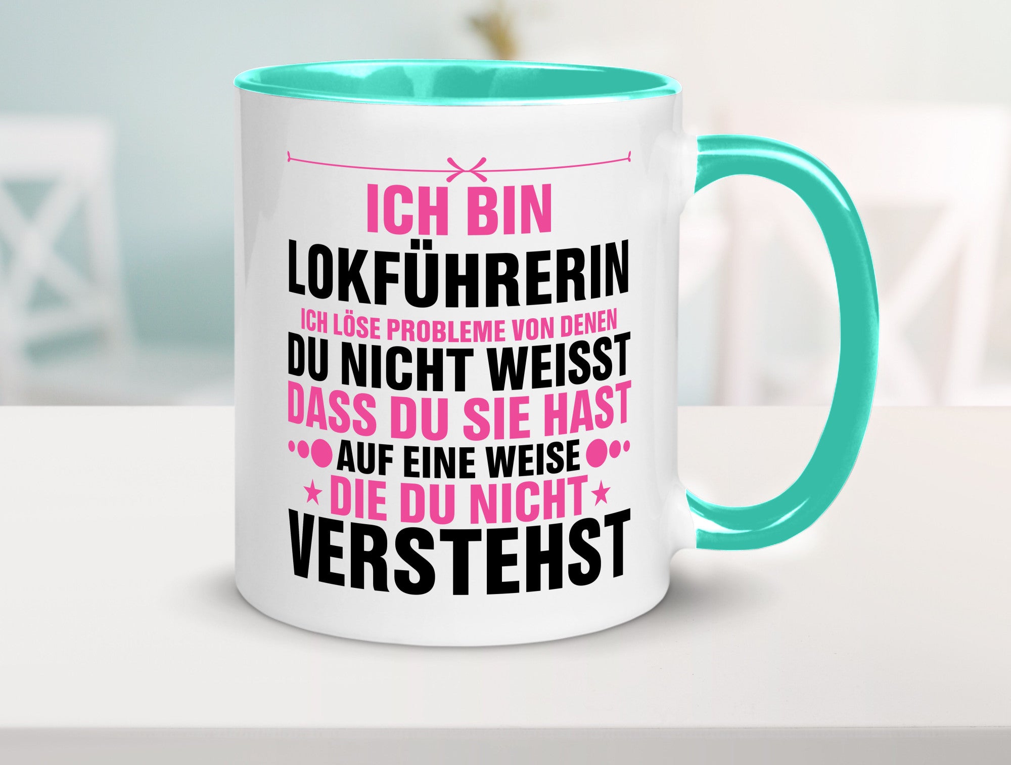 Löse Probleme: Lokführerin | Zug Beruf v2 Humor Arbeit Kollegen Büro