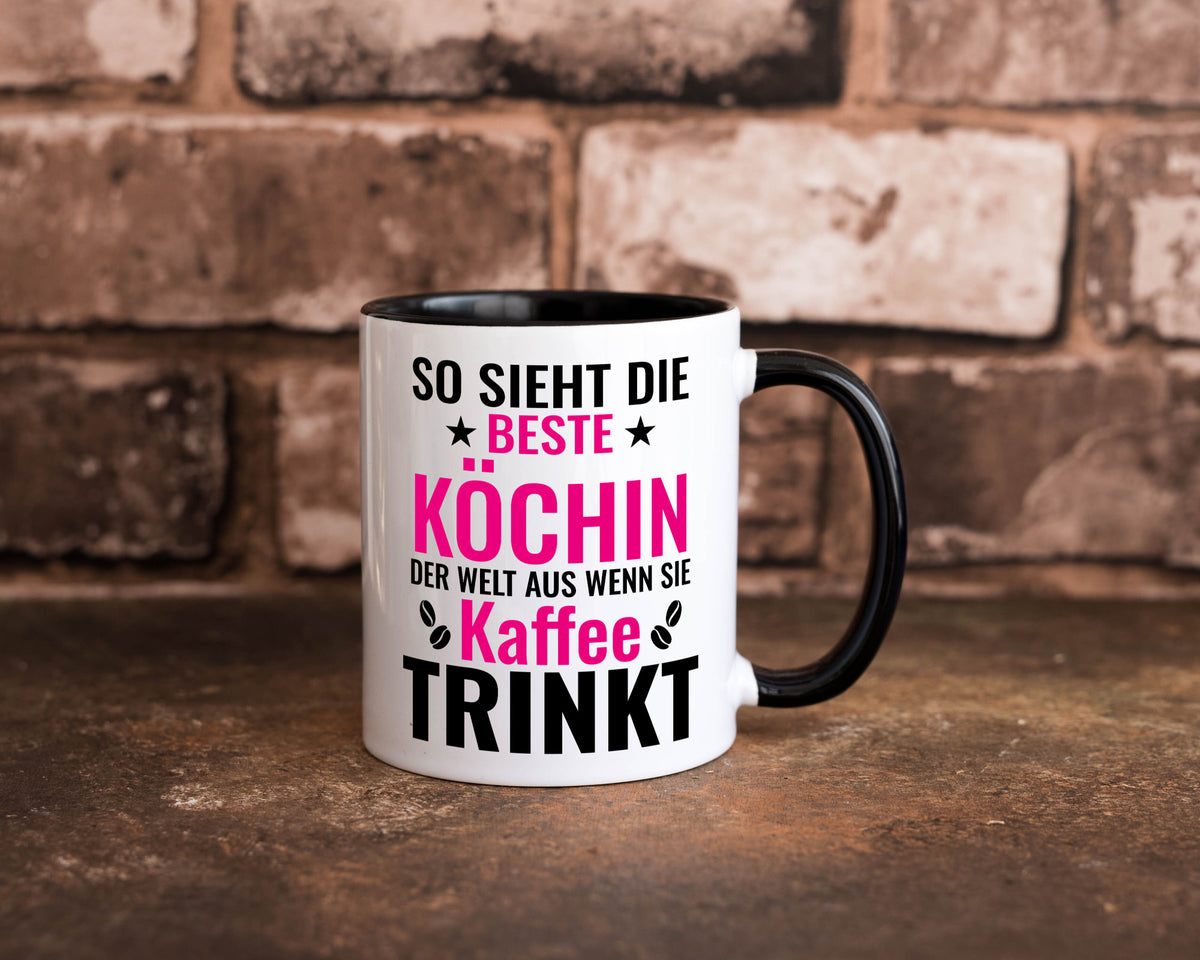 Kaffee trinkt: Köchin | Chefköchin Chefkoch Humor Arbeit Kollegen Büro Tasse