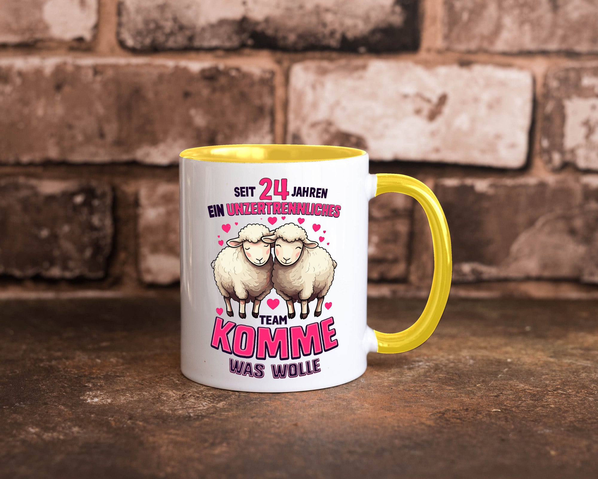24 Jahre Verheiratet | ein Team Ehepaar v2 Humor Geschenkidee Tasse
