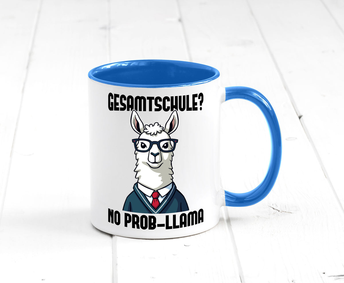 Gesammtschule | no prob-llama Einschuldung Humor Geschenkidee Tasse