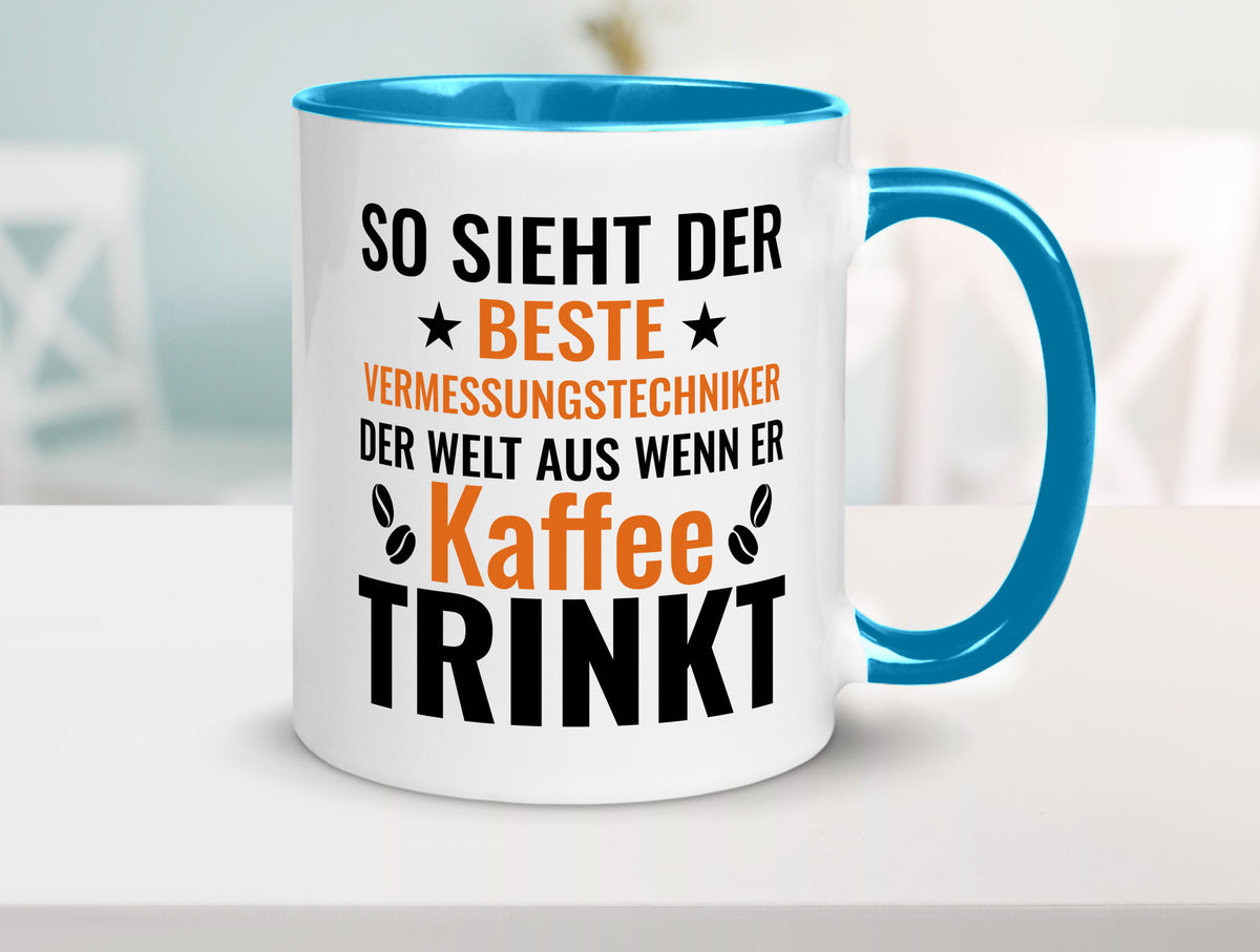 Kaffee trinkt: Vermessungstechniker | Techniker Geschenk Humor Geschenkidee Tasse