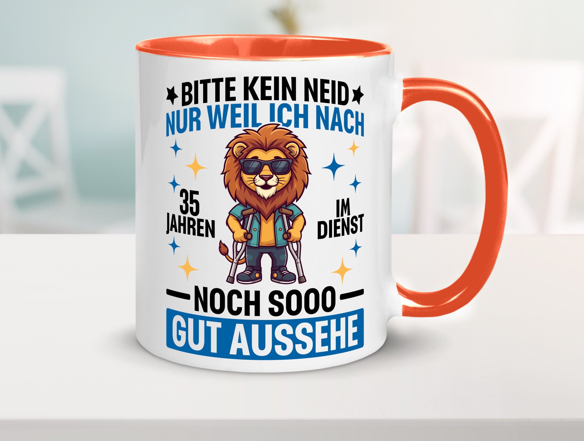 35 Jahre im Dienst | Arbeitsjubiläum Arbeit lustig Kollegen Büro Geschenk Tasse