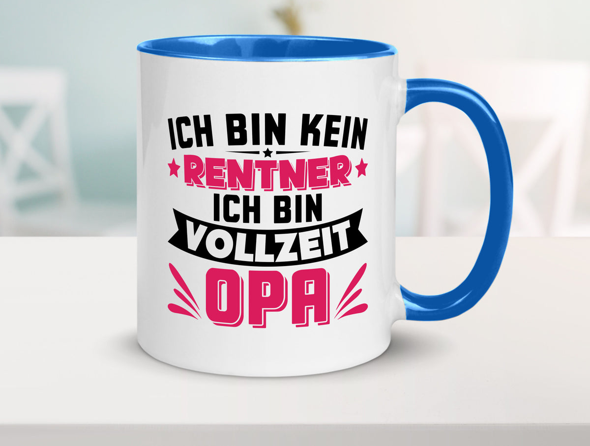 Ich bin vollzeit Opa | Rentner Ruhestand Großvater v2 Humor Familie Tasse