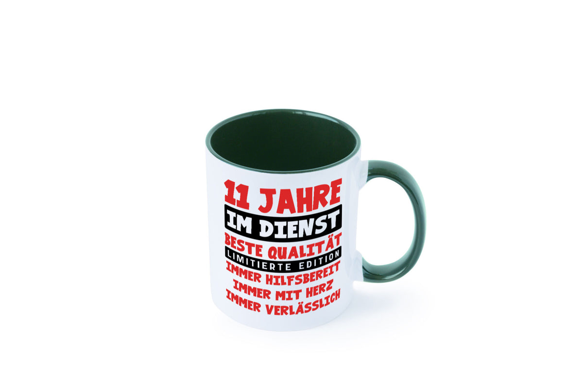 11 Jahre im Dienst | Jubiläum Arbeit v9 Geschenkidee Kollegen Büro Humor Tasse