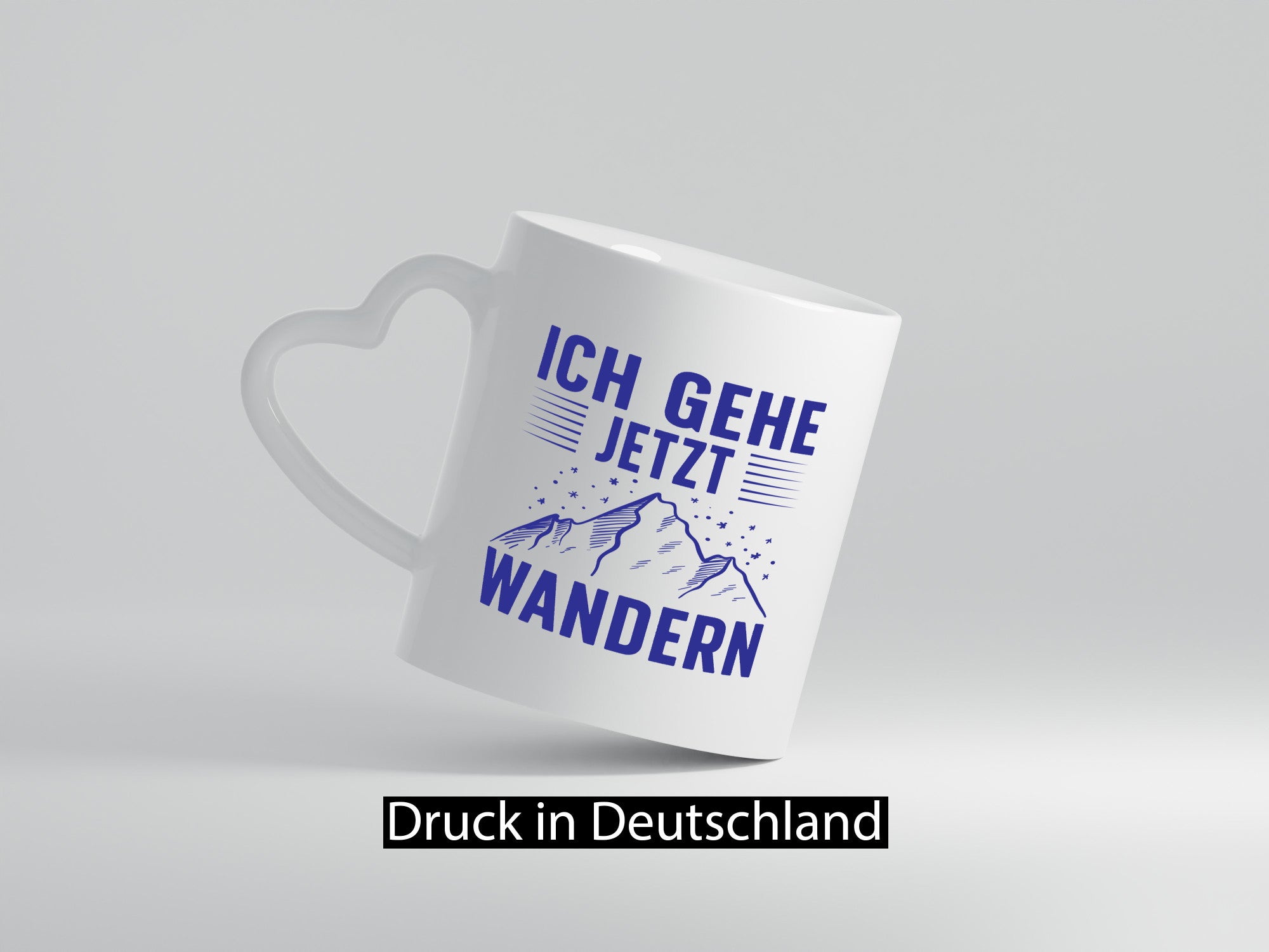 Gehe jetzt wandern | Berge Sterne lustiger Spruch Geschenk Humor Geschenkidee