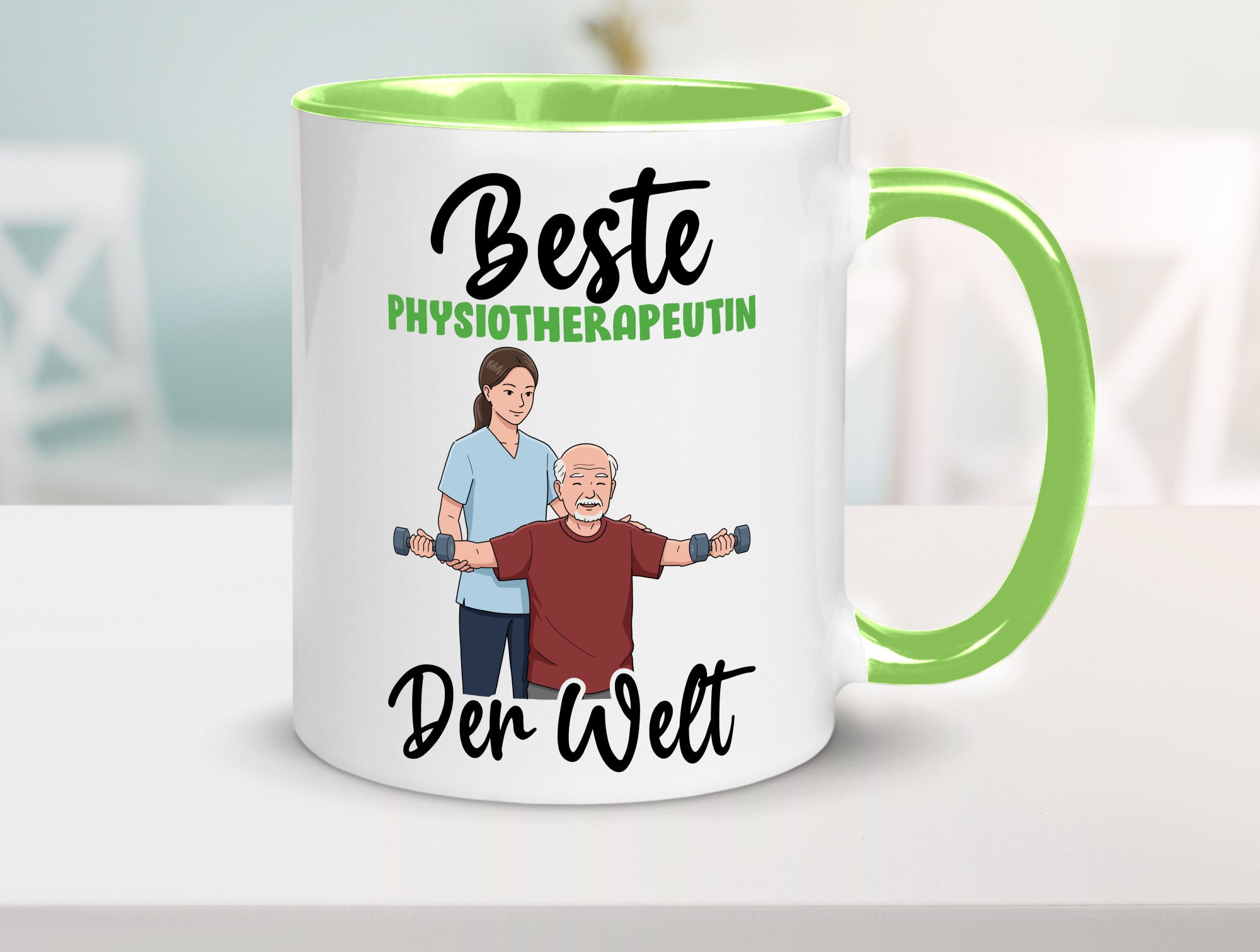 Beste Physiotherapeutin v3 lustig Humor Geschenkidee Geschenk Tasse