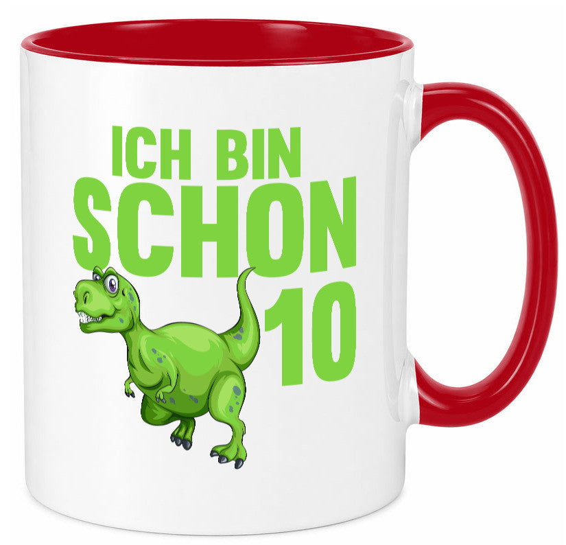 10. Geburtstag | 10 Jahre Dino Dinosaurier Geschenk Geschenkidee lustiger Tasse